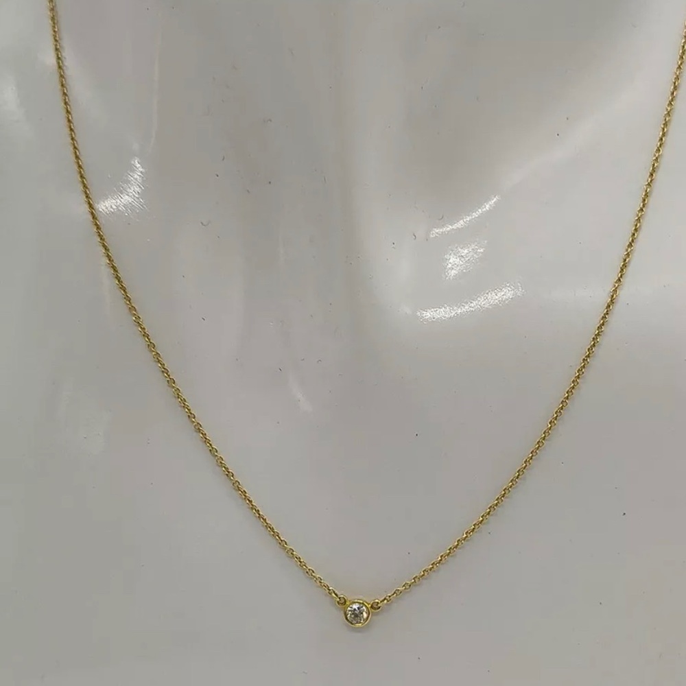 Tiffany & Co. .05 gold diamond necklace
